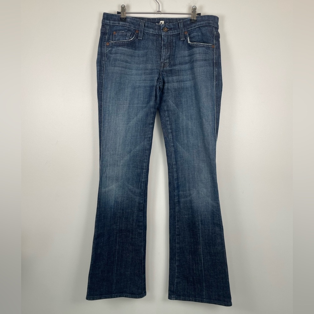 7 For All Mankind Bootcut Jeans Size 29 Dark Wash Mid Rise Denim